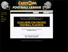 Tablet Screenshot of customfantasyfootball.com